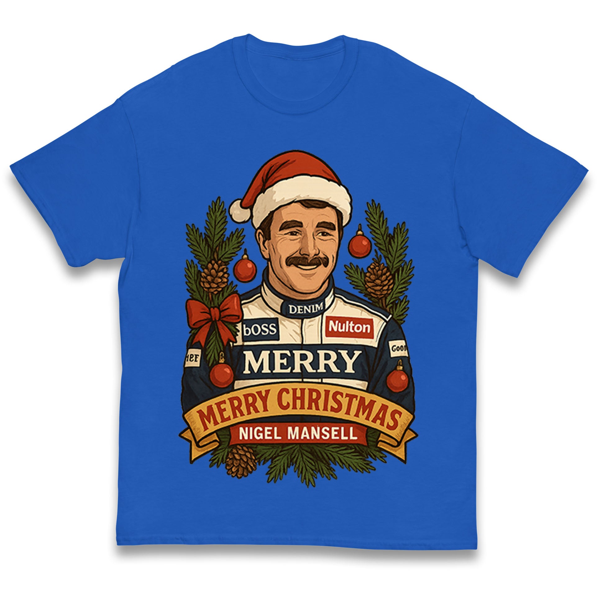 Nigel Mansell Christmas Kids T Shirt