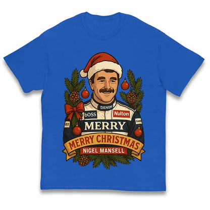 Nigel Mansell Christmas Kids T Shirt