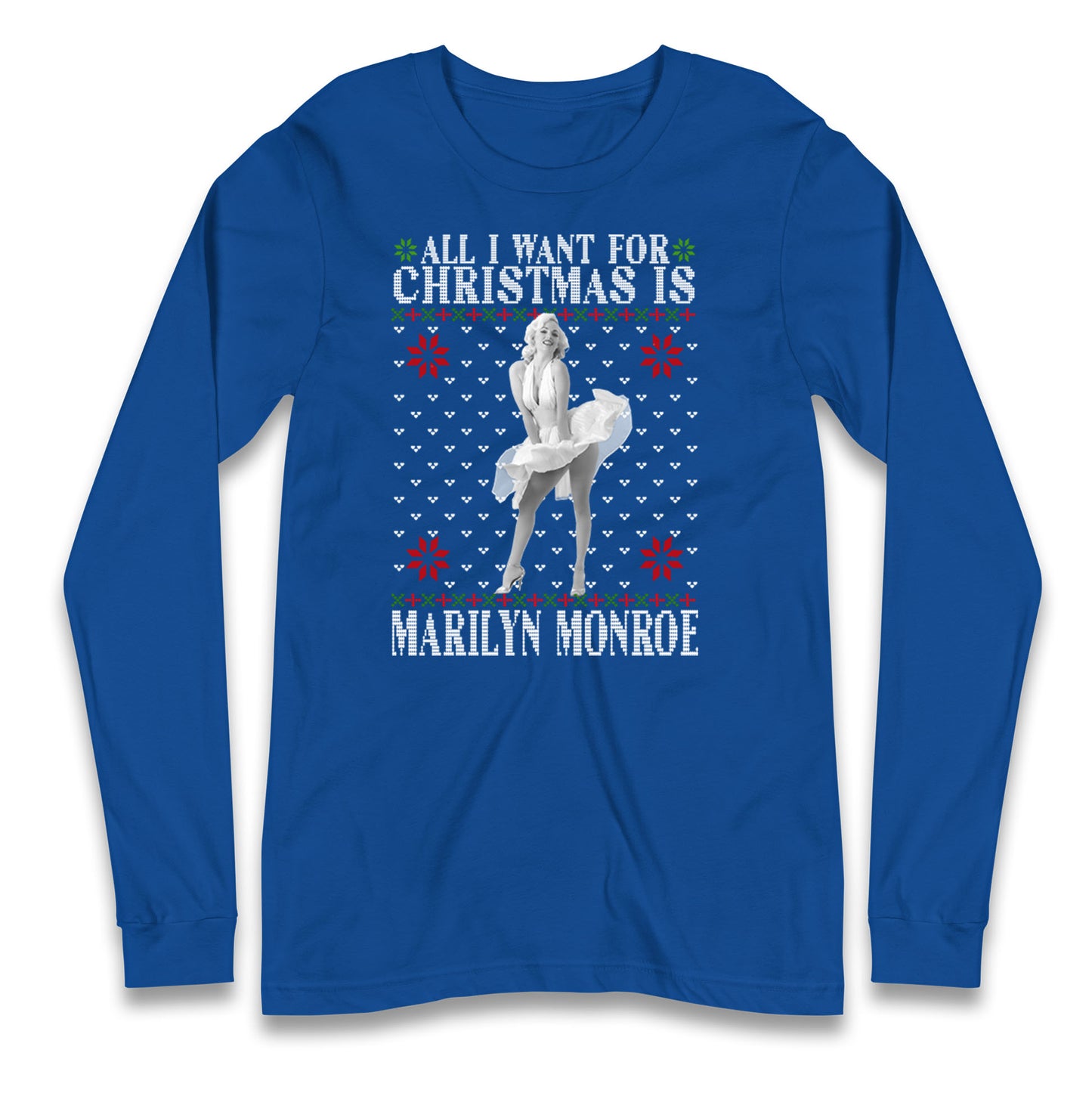 marilyn monroe christmas long sleeve t shirt
