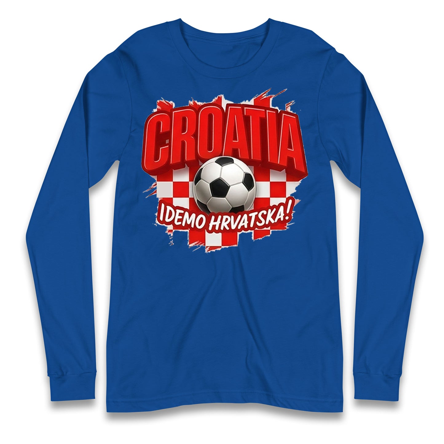 Croatia Retro World Cup Longsleeve T Shirt