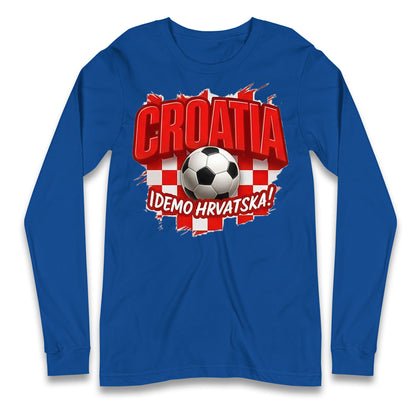 Croatia Retro World Cup Longsleeve T Shirt