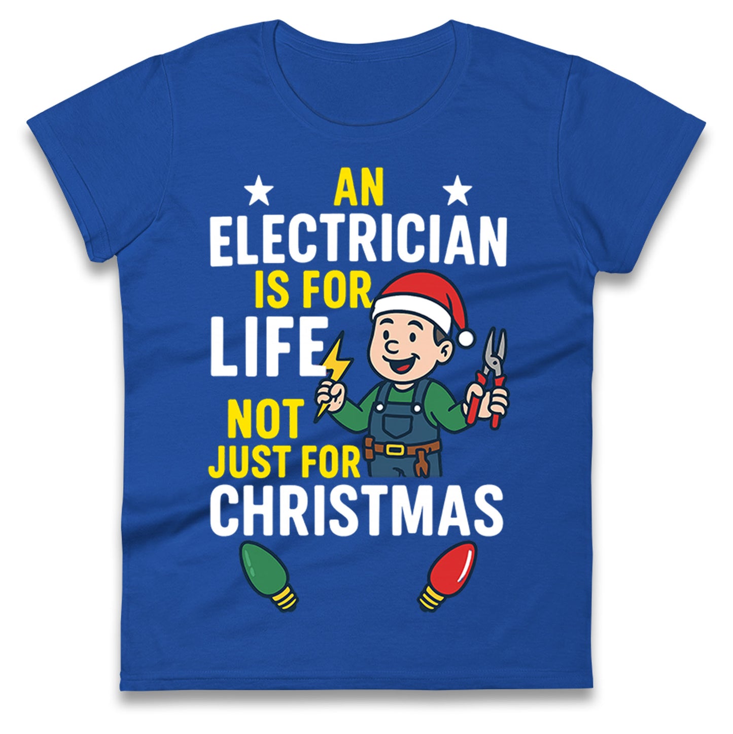 Electrician Christmas Ladies T Shirt