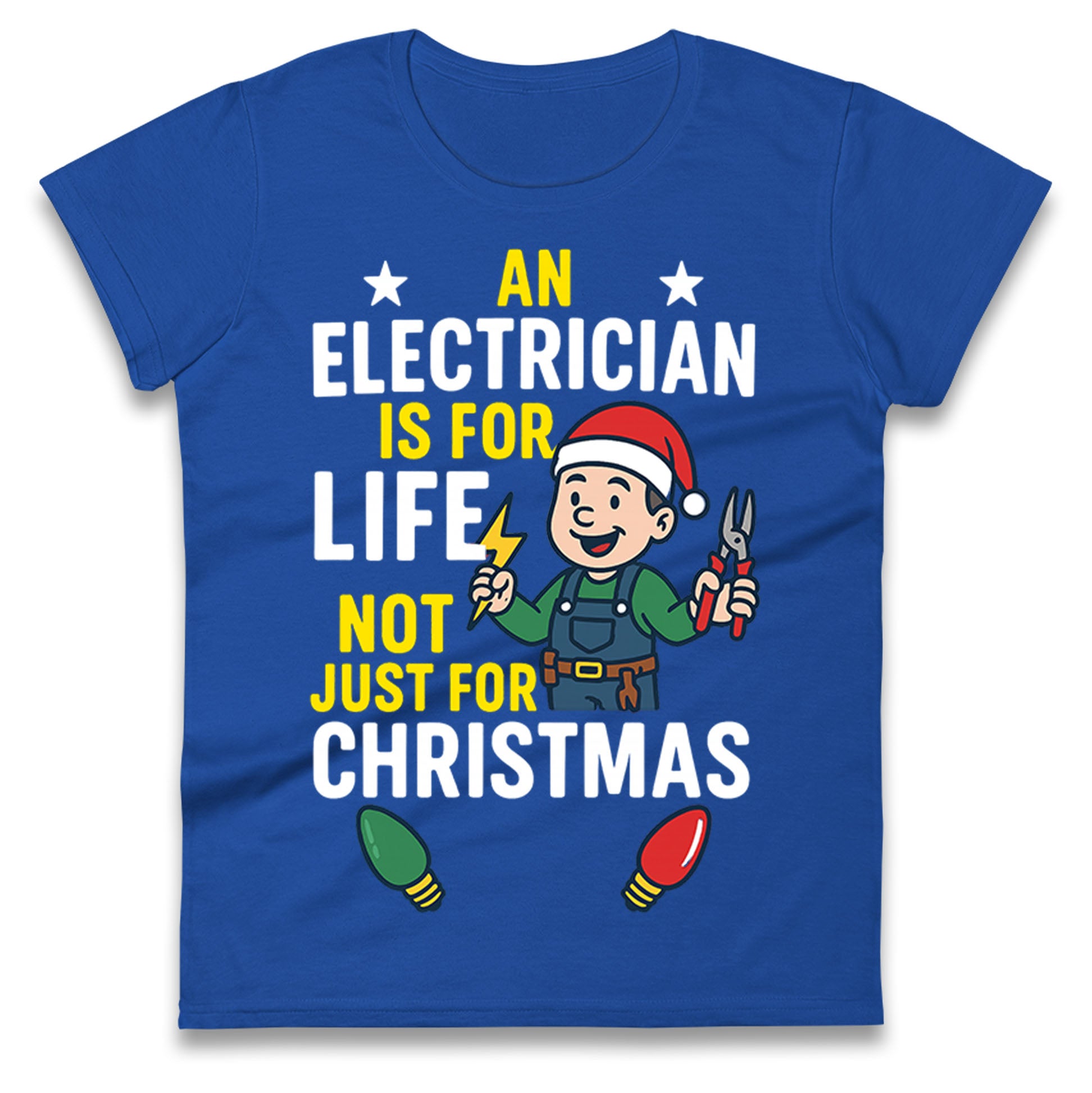 Electrician Christmas Ladies T Shirt