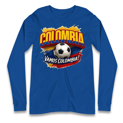 Colombia Retro World Cup Longsleeve T Shirt 