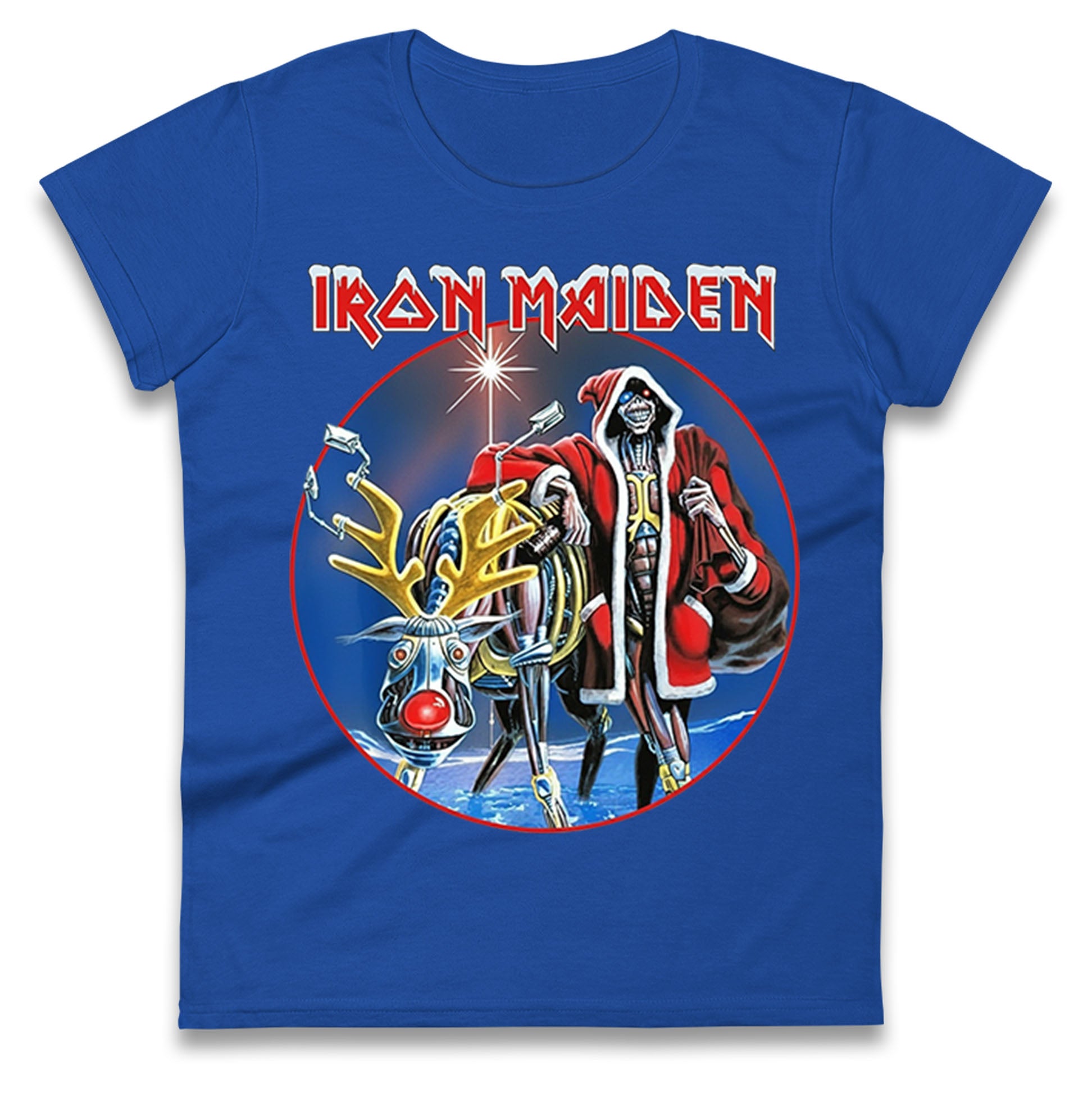 Iron Maiden Christmas Ladies T Shirt