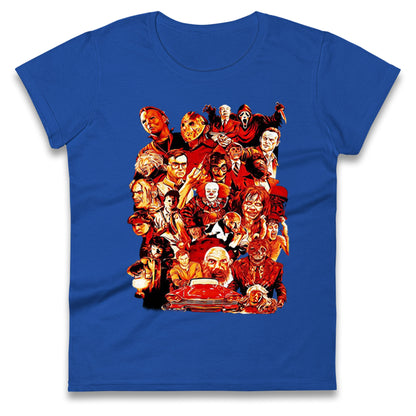 Horror Characters Halloween Womens t shirts