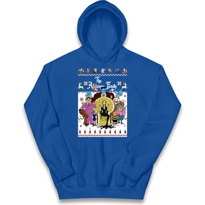 Scary Addams Christmas Kids Hoodie 