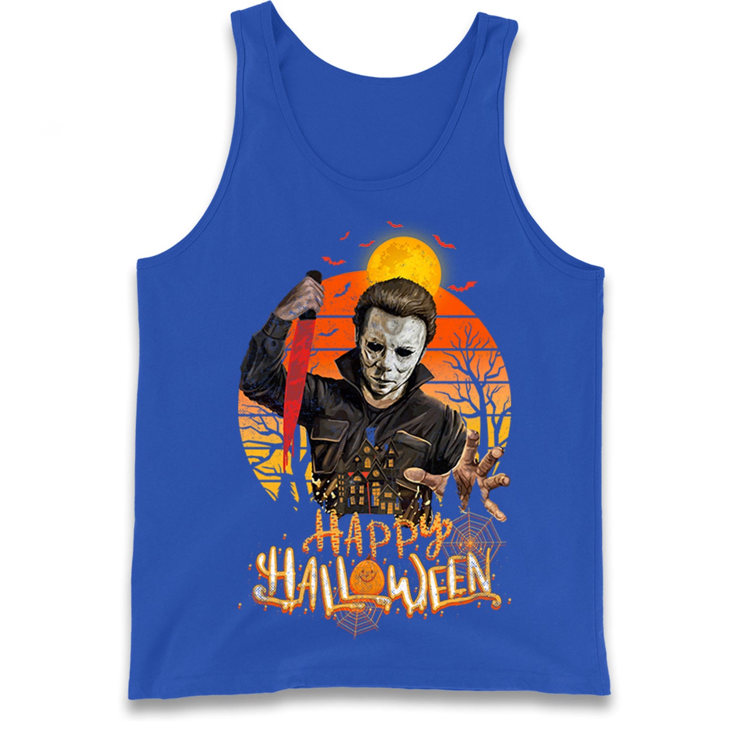 Michael Myers Happy Halloween Tank Top