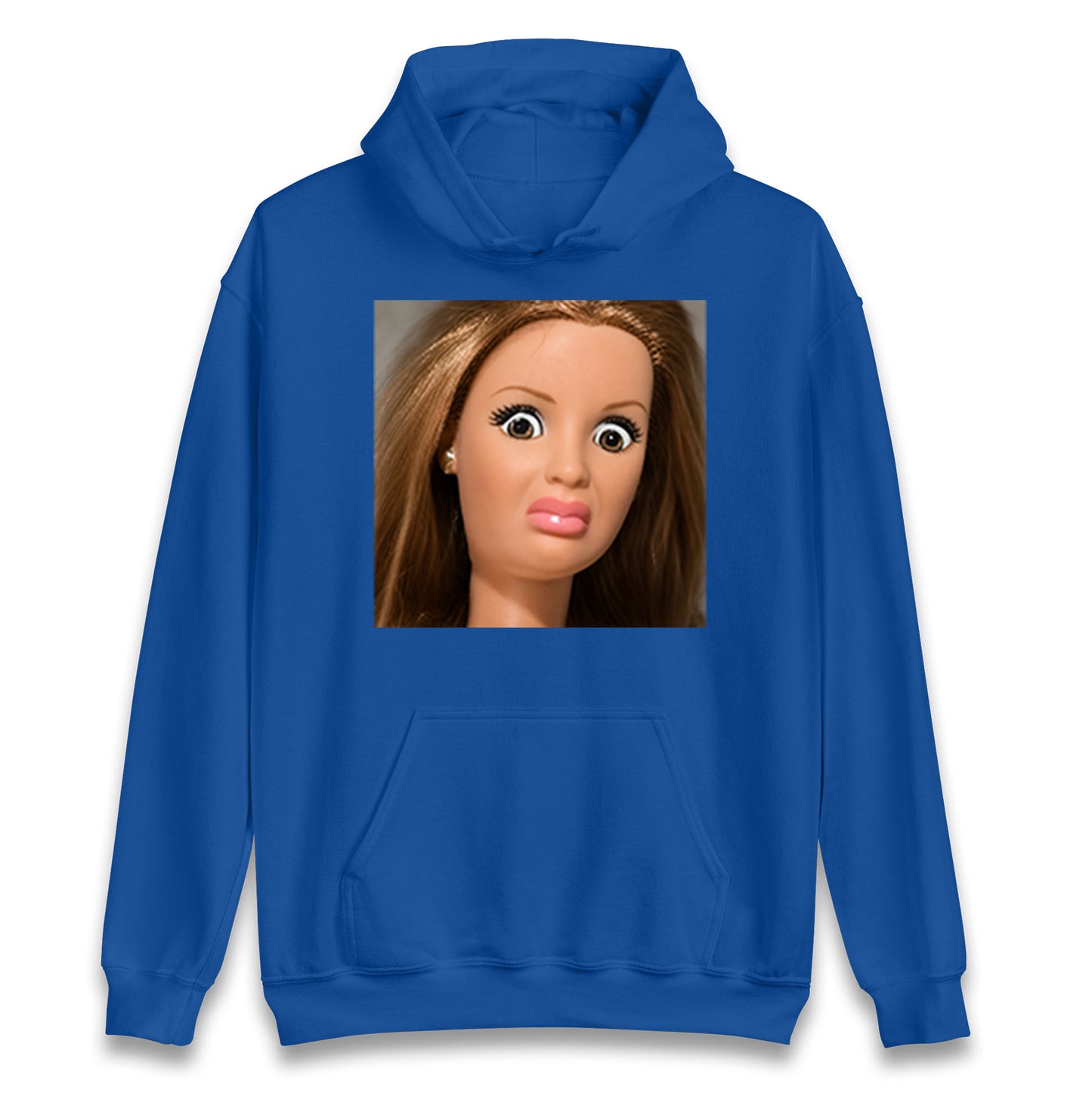 Funny Distressed Doll Face Meme Hoodie