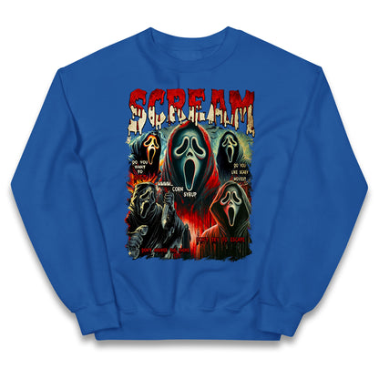 Ghost Face Scream Halloween Bootleg kids Jumper