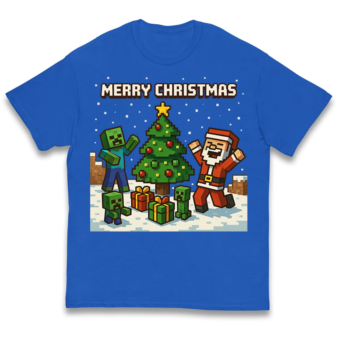 Minecraft Christmas Kids T Shirt 