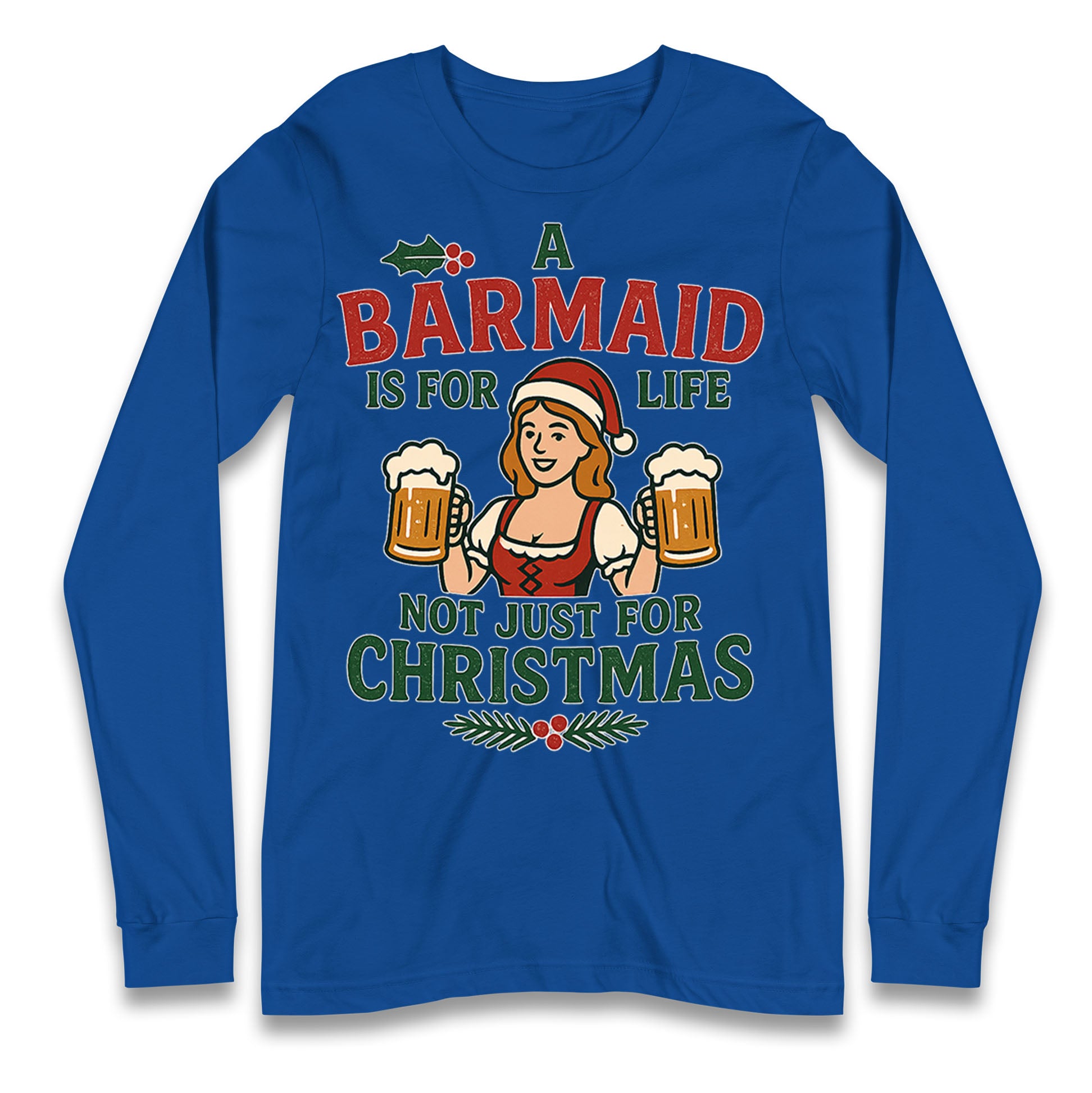 Barmaid Xmas Longsleeve T Shirt
