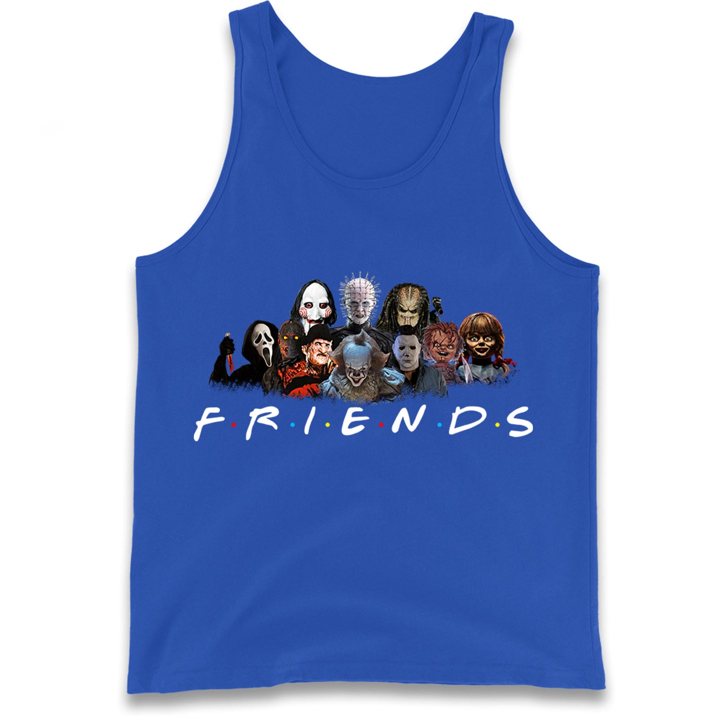 Horror Characters Friends Halloween Tank Top