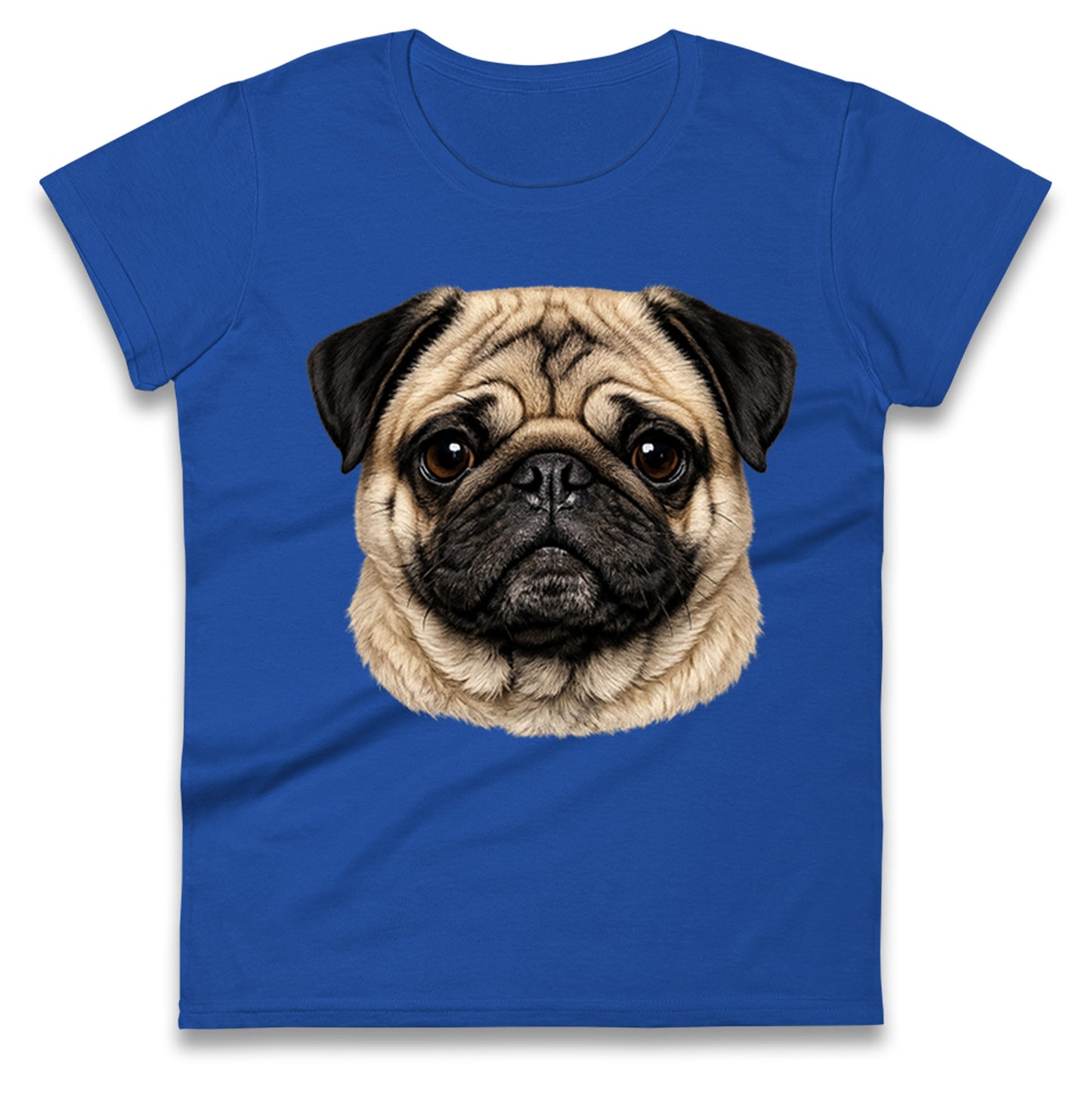 Pug Dog Face Ladies T Shirt