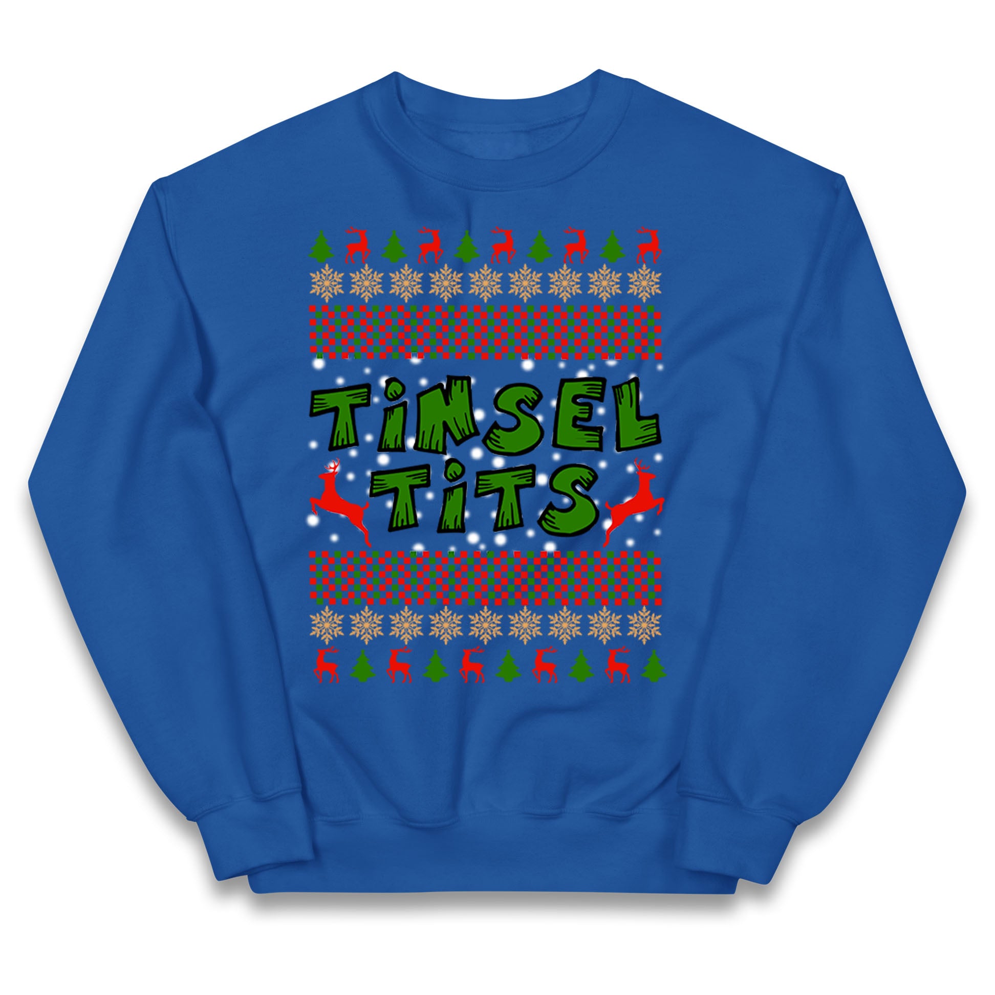 Christmas Tinsel Tits Funny Jumper
