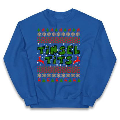 Christmas Tinsel Tits Funny Jumper
