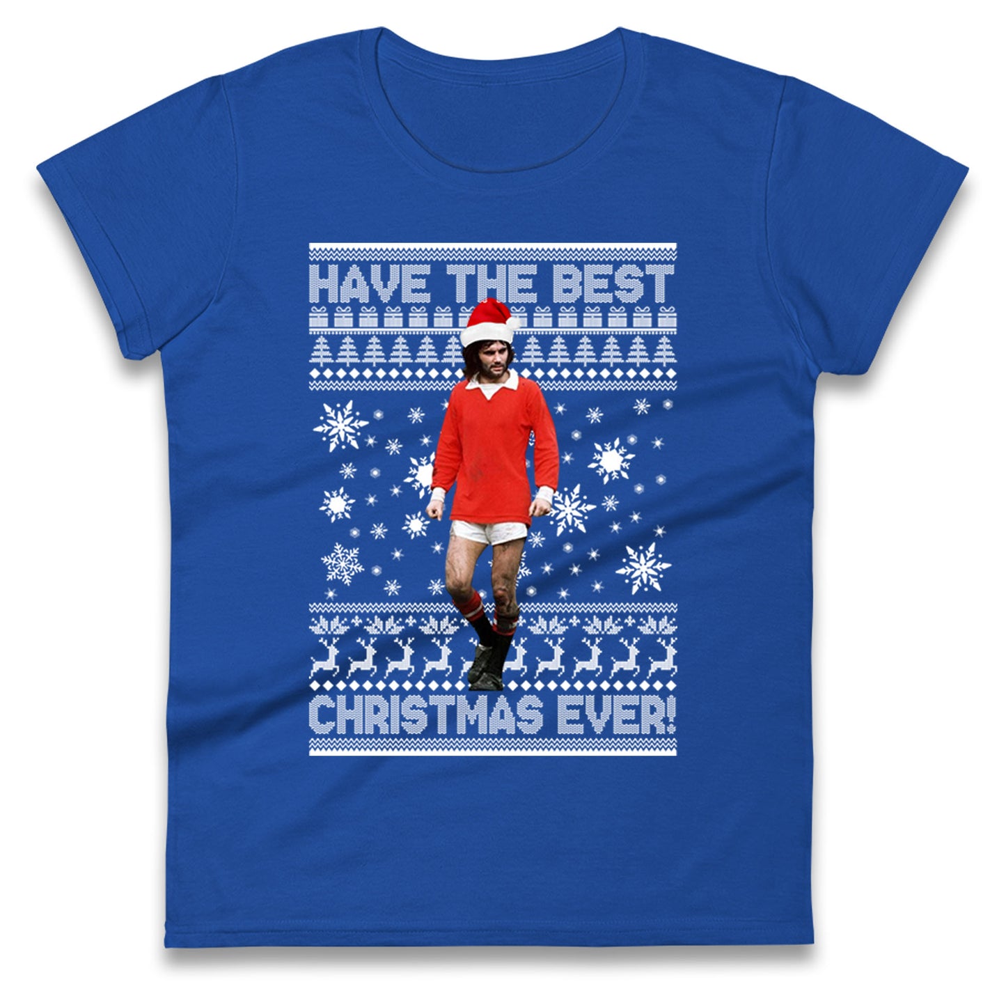 Christmas George Best Ladies T Shirt