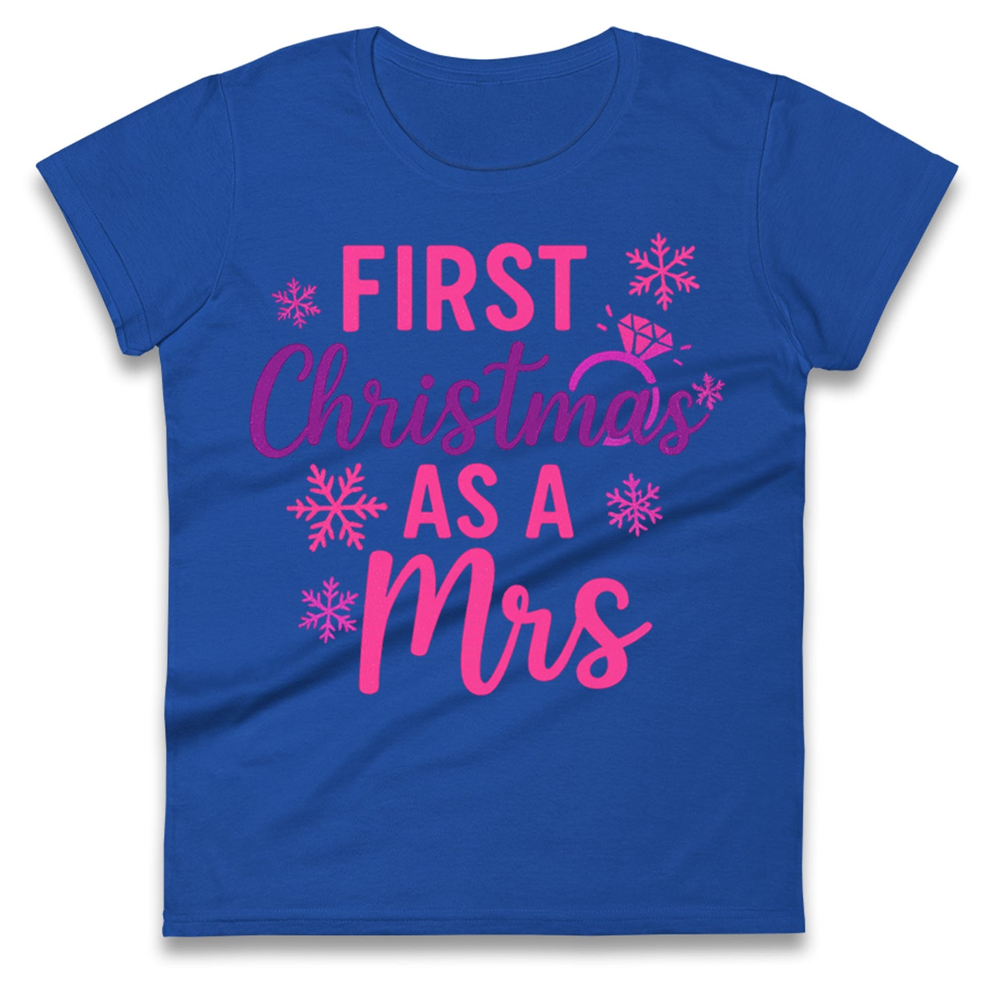 First Christmas As A Mrs Ladies T Shirt