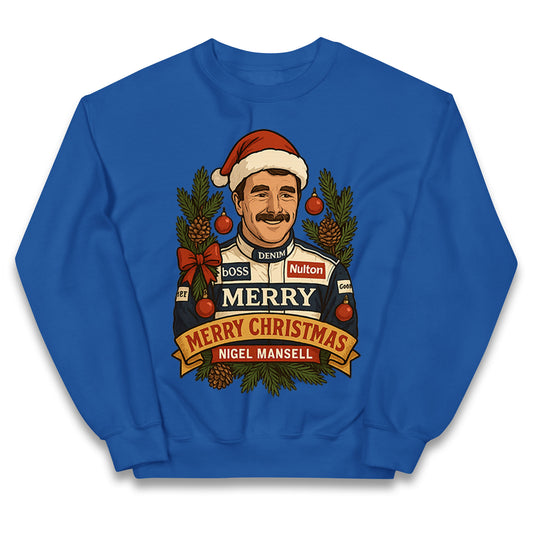Nigel Mansell Christmas Kids Jumper