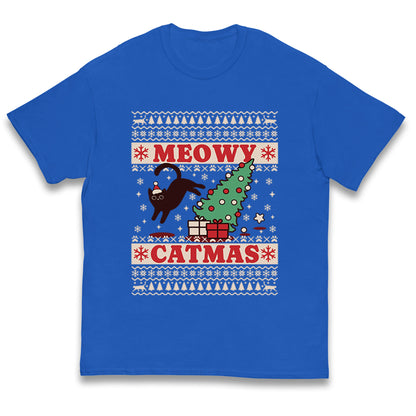 Christmas Cat Kids T Shirt