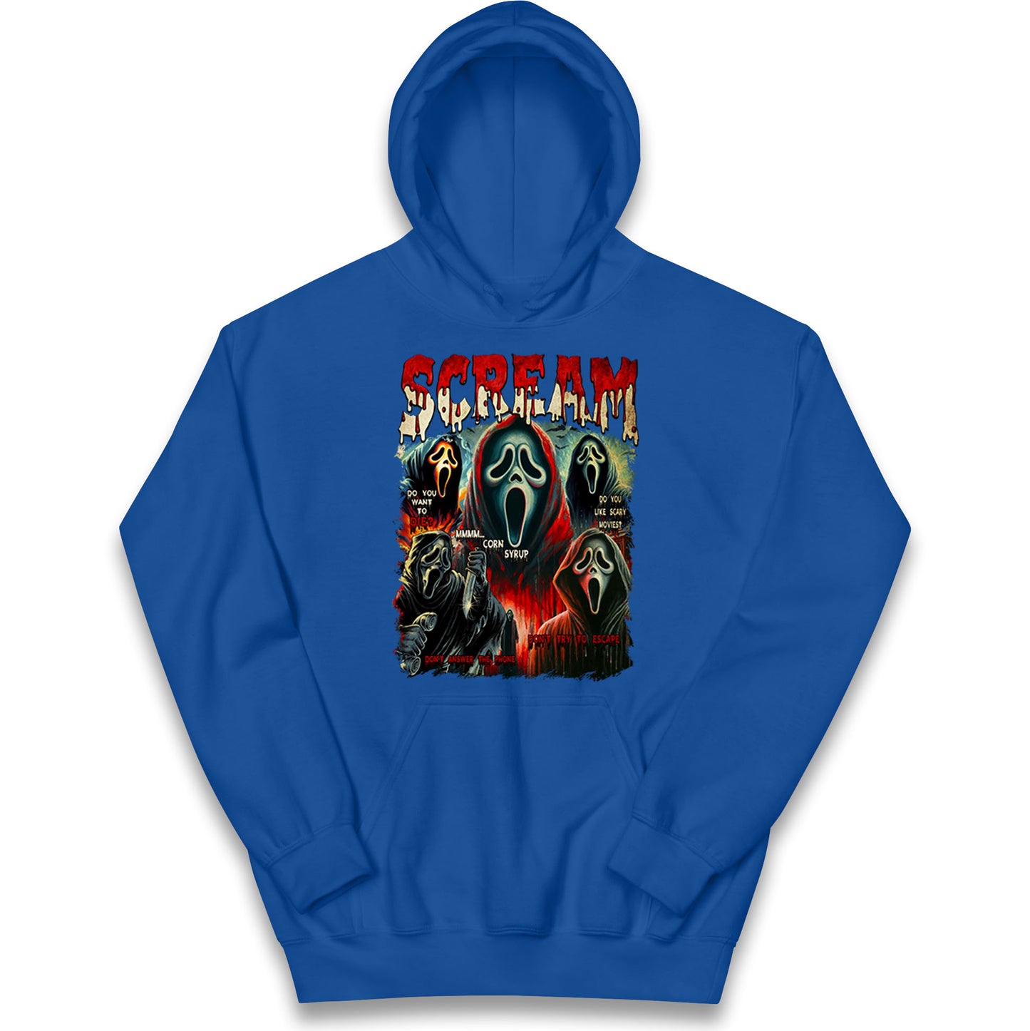 Ghost Face Scream Halloween Bootleg kids Hoodie