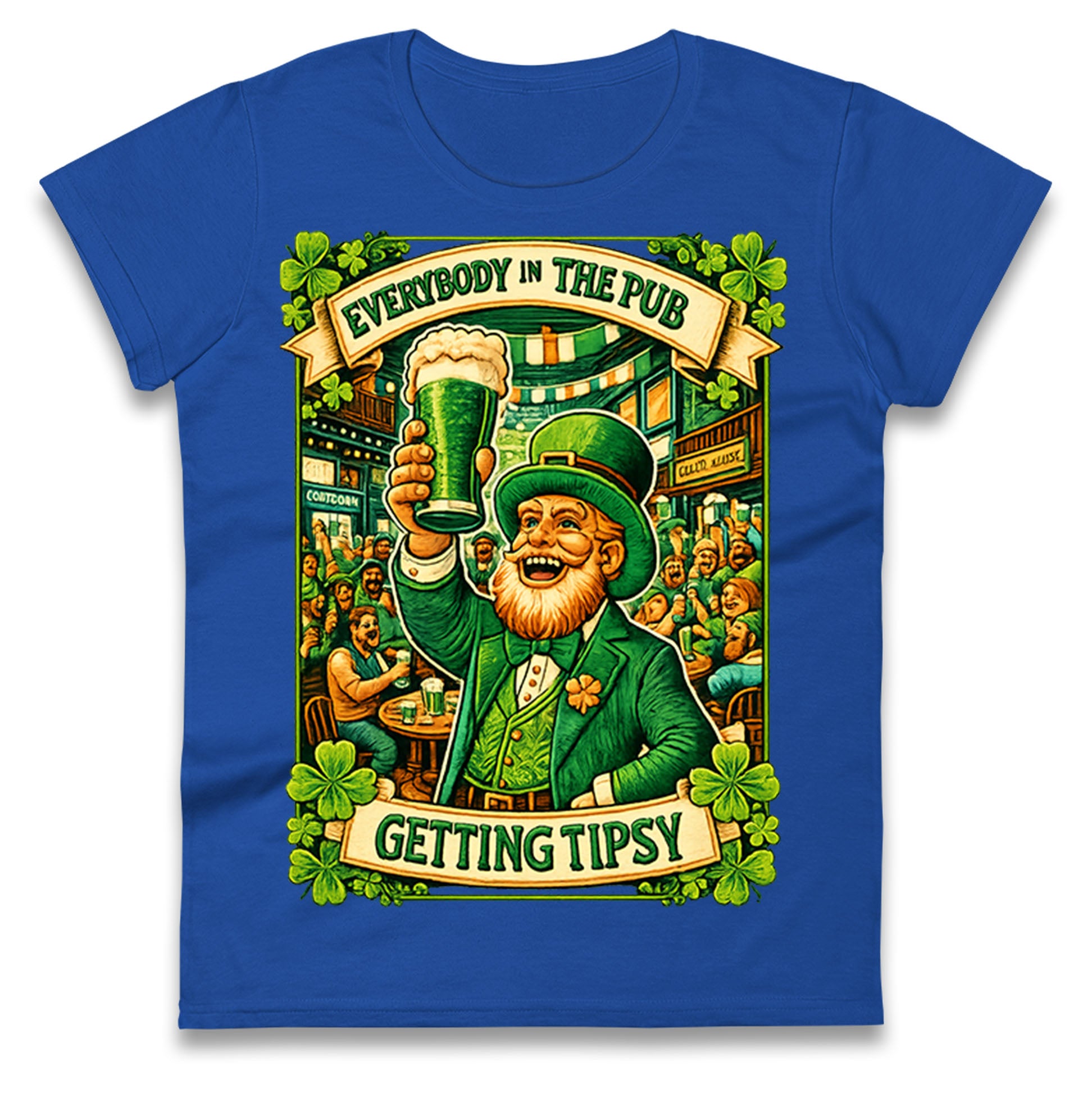 Everybody In The Pub Getting Tipsy Ladies T Shirt