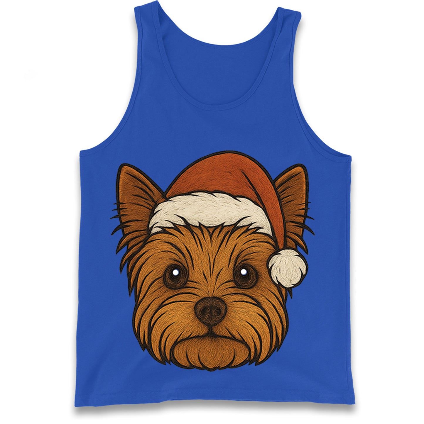 Yorkshire Terrier Face Christmas Tank Top