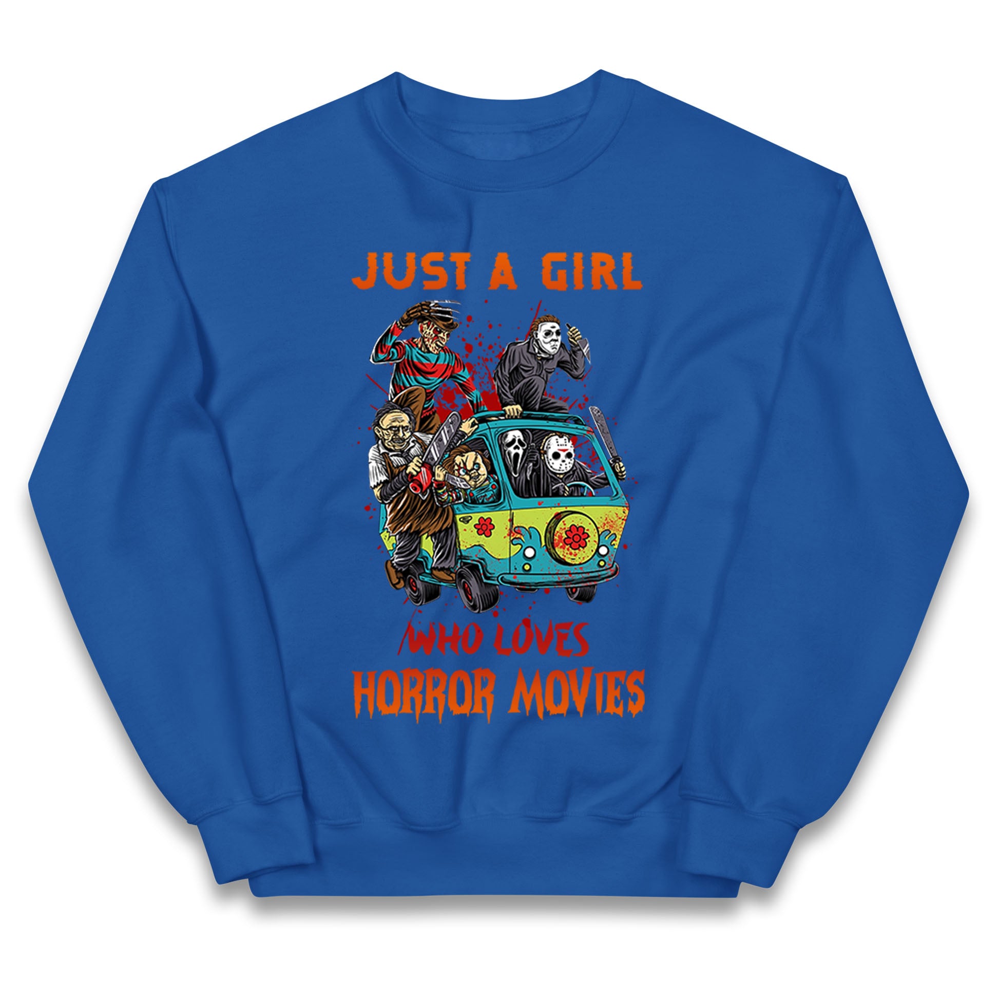 Just A Girl Who Loves Horror Movies Halloween Jumper
