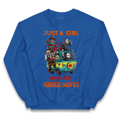 Just A Girl Who Loves Horror Movies Halloween Jumper
