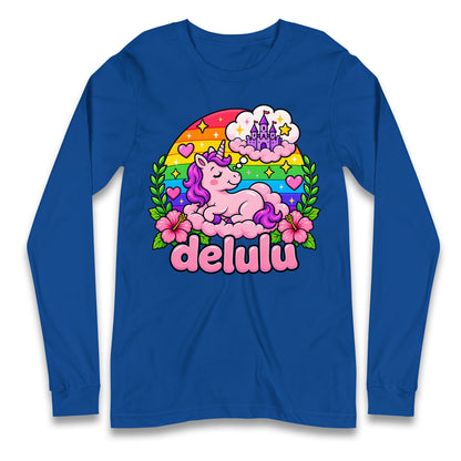 Delulu Unicorn Longsleeve T Shirt