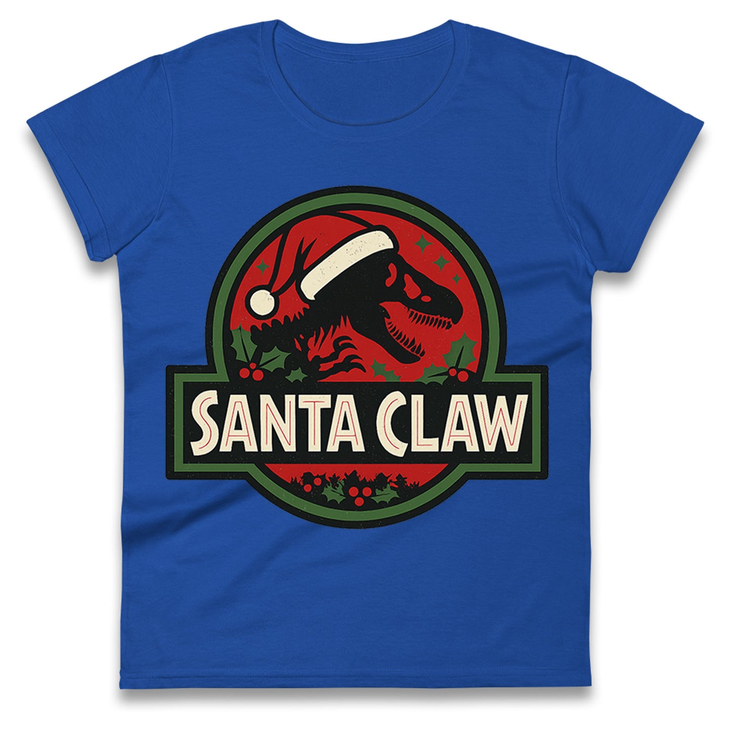 Jurassic Park Christmas Ladies T Shirt 