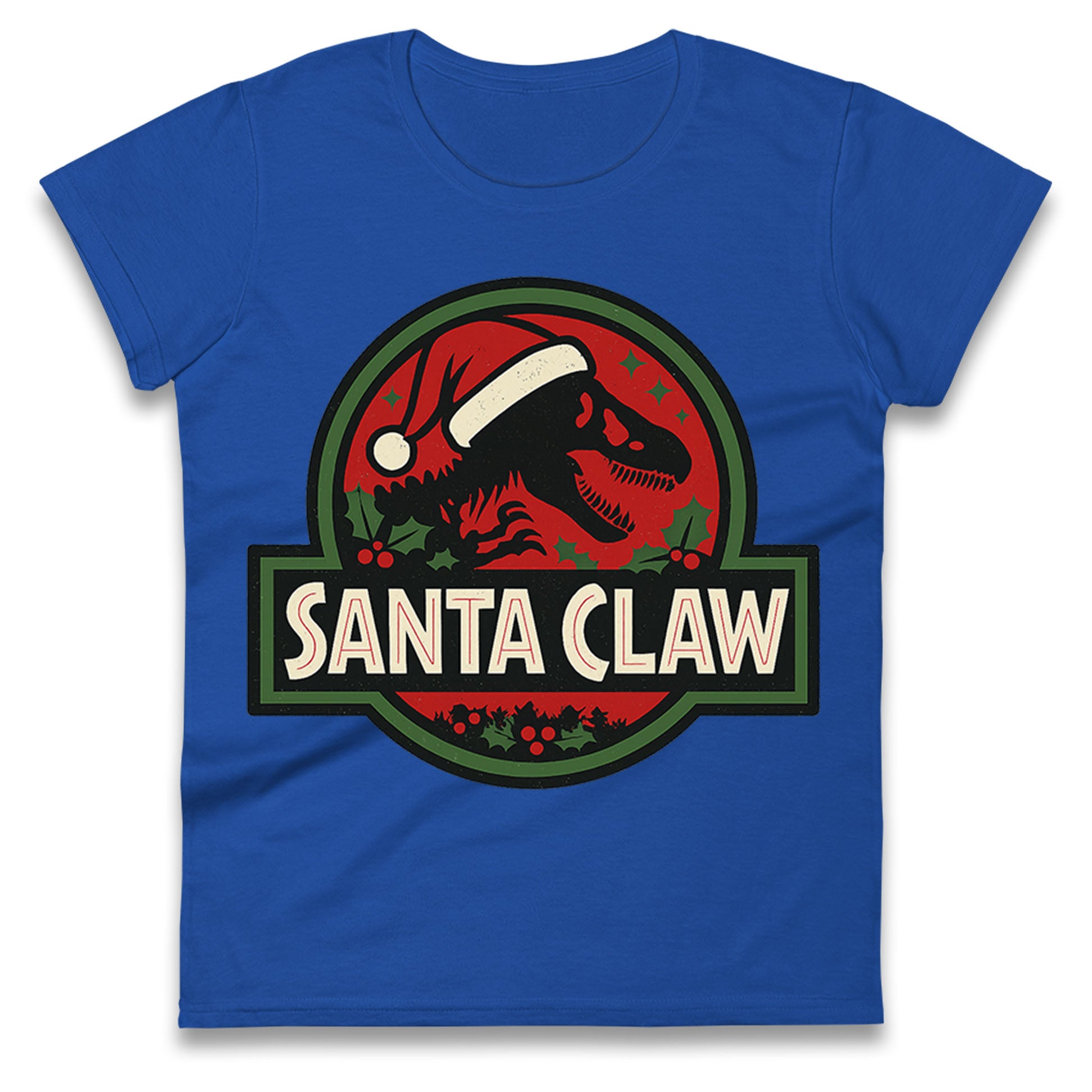 Jurassic Park Christmas Ladies T Shirt 