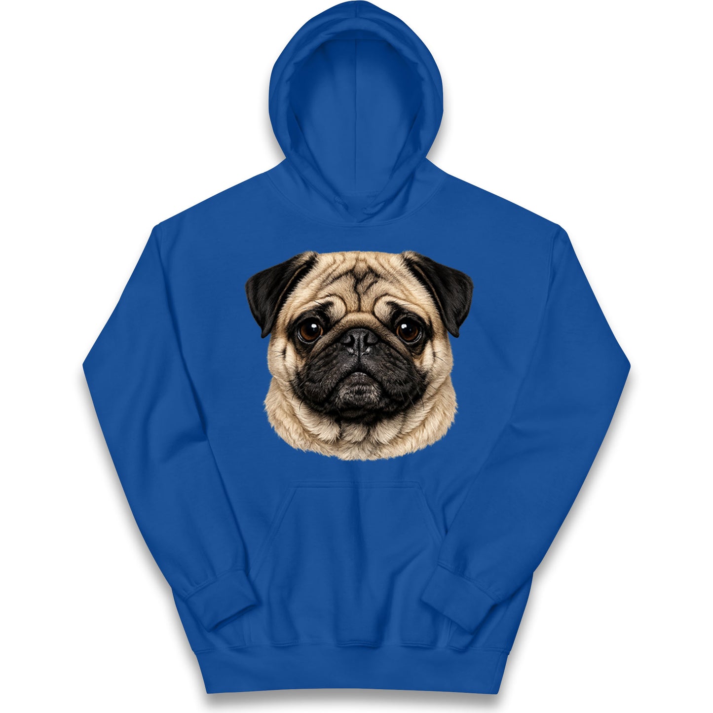 Pug Dog Face Kids Hoodie