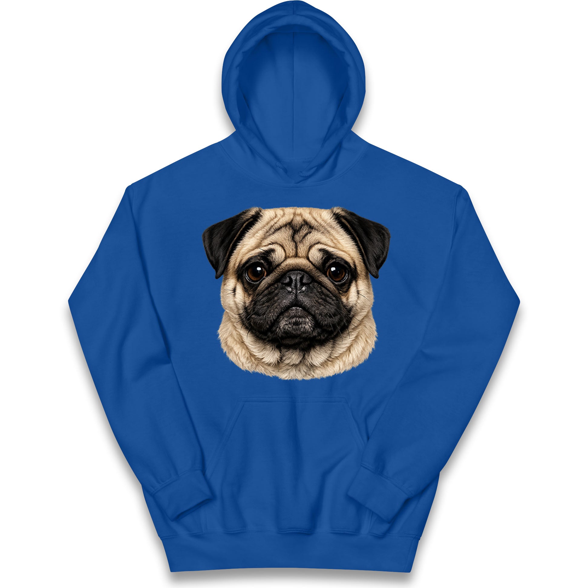 Pug Dog Face Kids Hoodie
