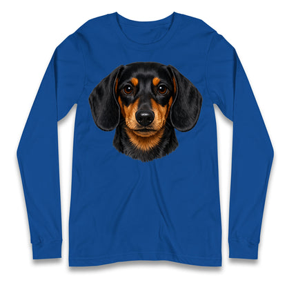 Dachshund Dog Face Longsleeve T Shirt