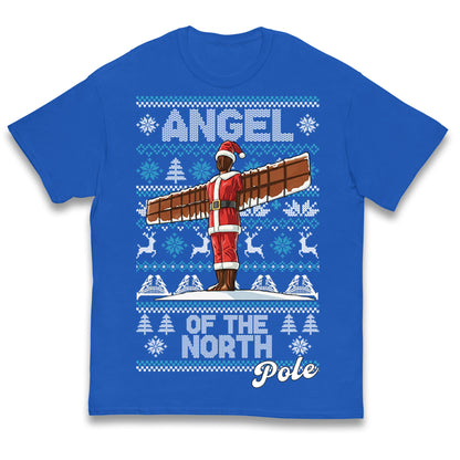Angel Of The North Pole Christmas Kids T Shirt