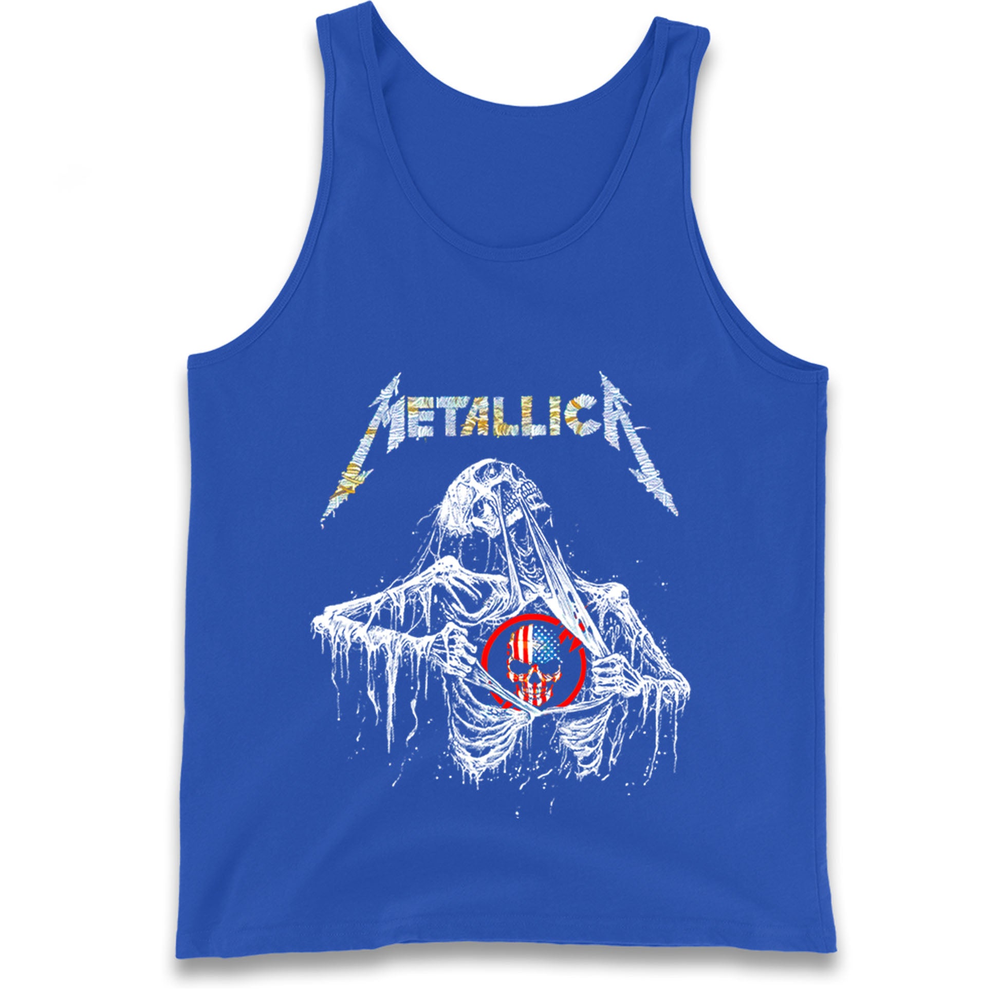 Metallica USA Skull Tank Top
