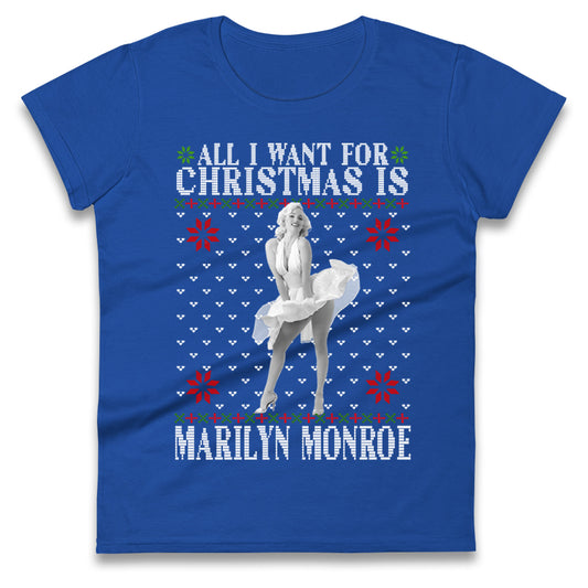 marilyn monroe christmas womens t shirt