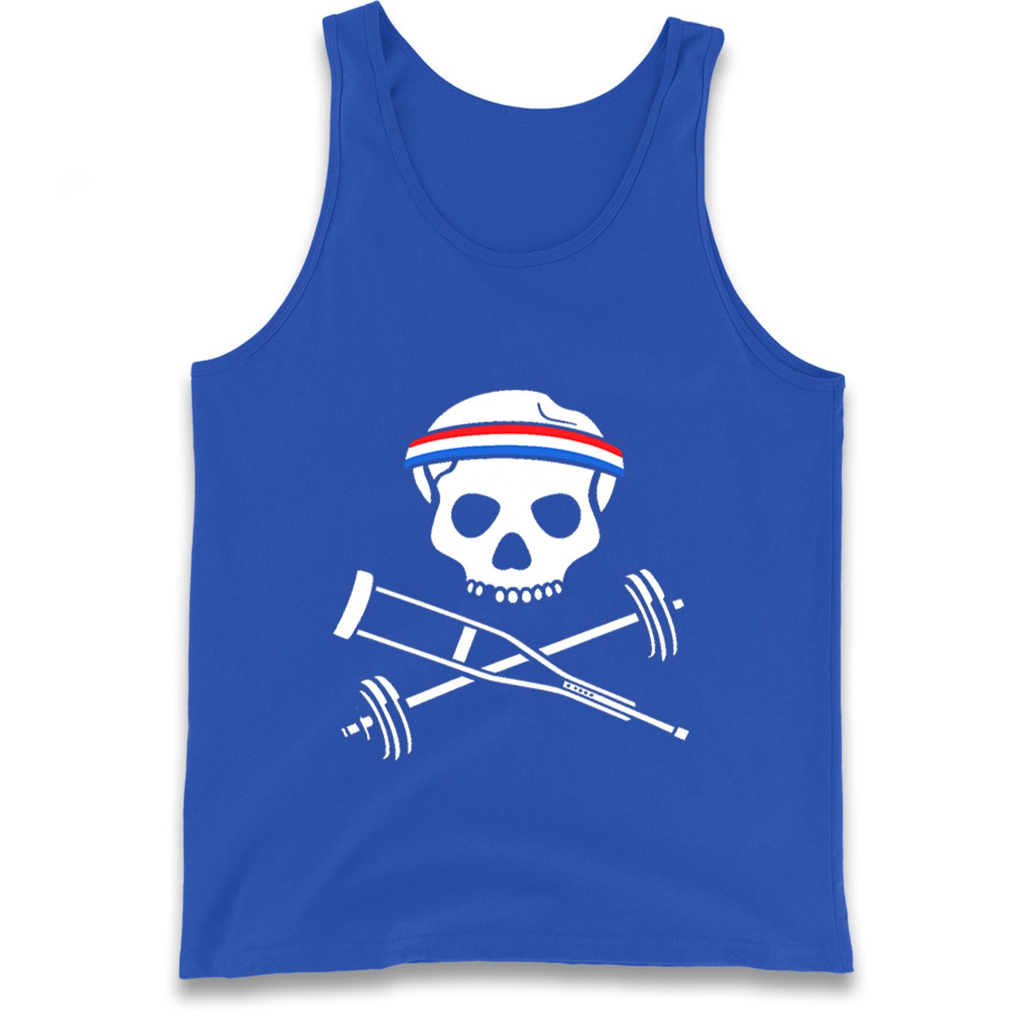 Johnny Knoxville Crutch Barbell and Bones Tank Top