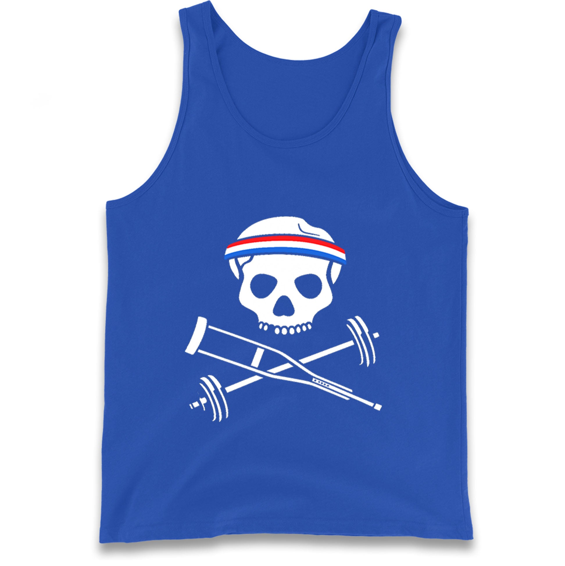 Johnny Knoxville Crutch Barbell and Bones Tank Top