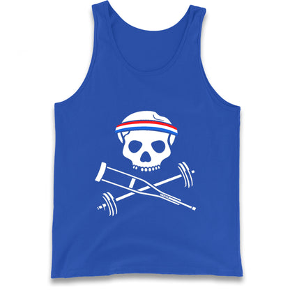 Johnny Knoxville Crutch Barbell and Bones Tank Top