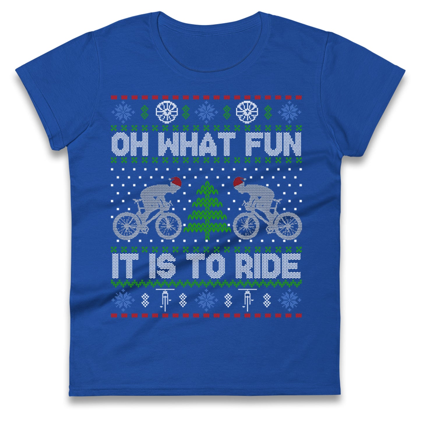 BMX Christmas Ladies T Shirt