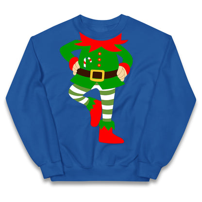 Personalise Christmas Party Wear Elf Kids Jumper