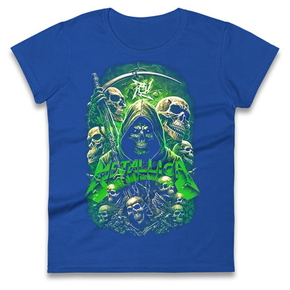 Metallica Green Skulls Ladies T Shirt