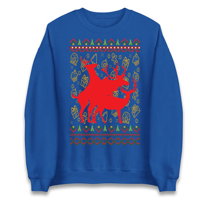 Reindeer Making Fun Christmas Sweatshirt
