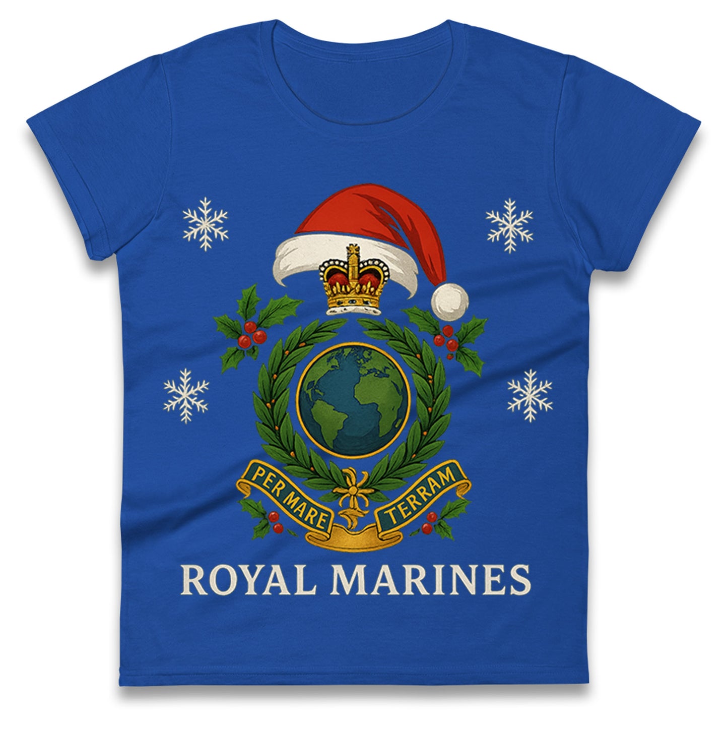 Royal Marines Christmas Ladies T Shirt