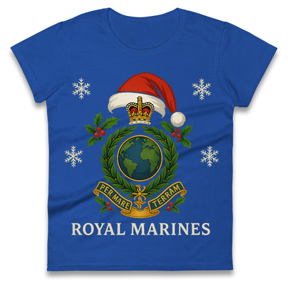 Royal Marines Christmas Ladies T Shirt