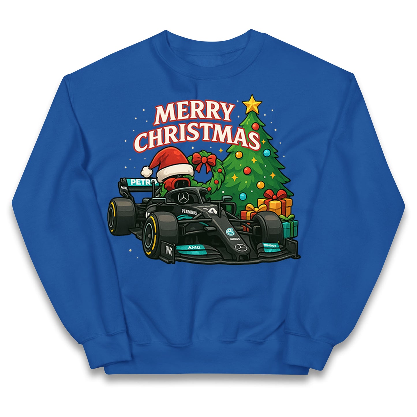 Mercedes F1 Christmas Kids Jumper