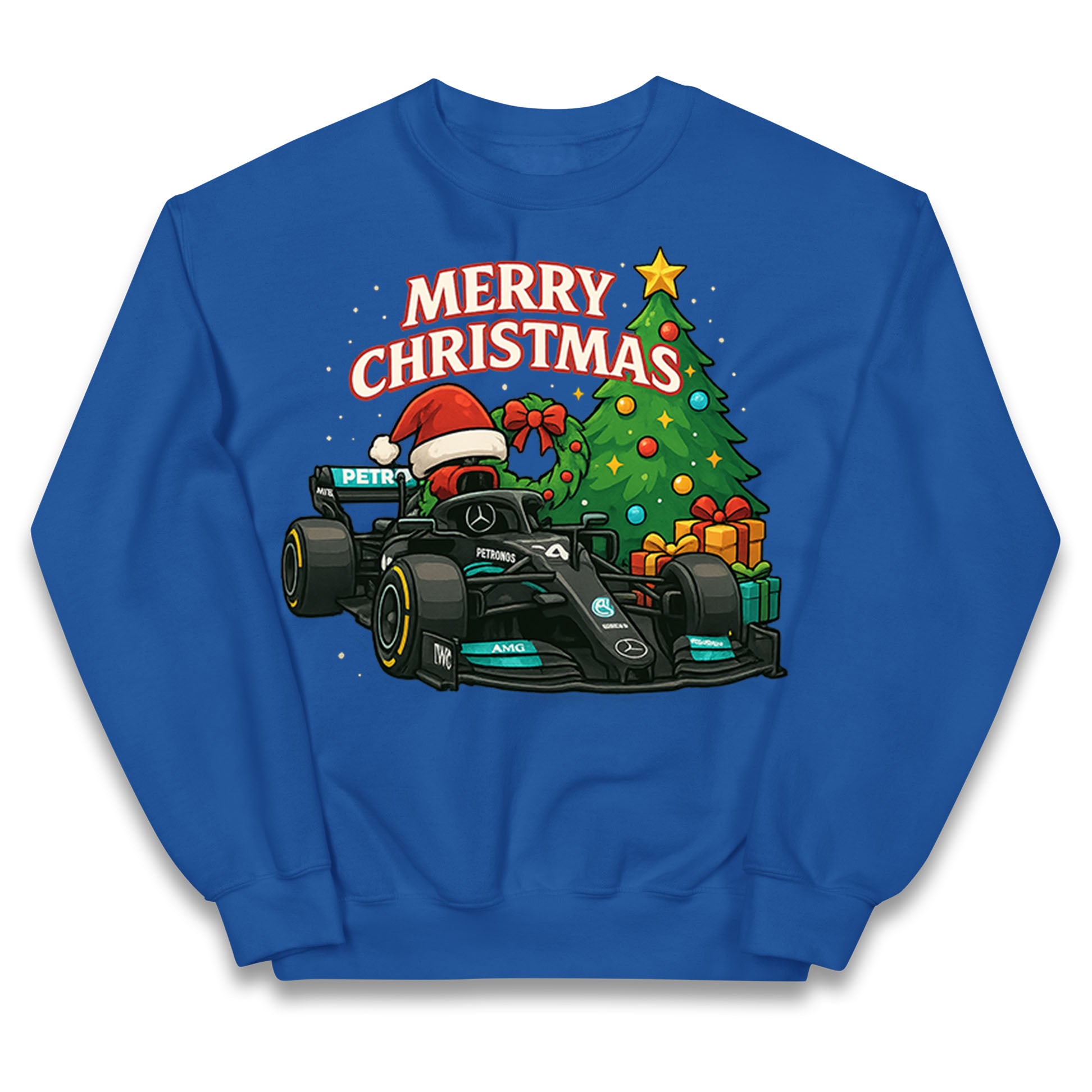 Mercedes F1 Christmas Kids Jumper
