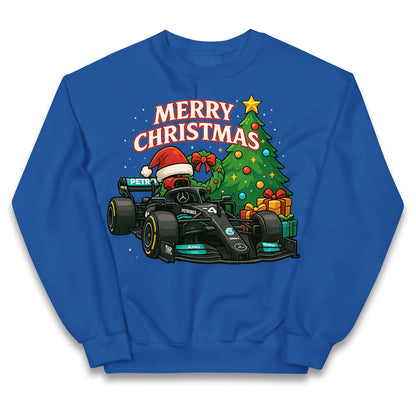Mercedes F1 Christmas Kids Jumper